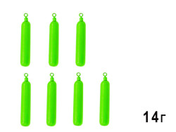 Груз Jig-Rig Green-Fluo 7шт 14г