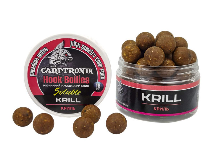 Бойлы насадочные растворимые Криль (Krill) 16mm