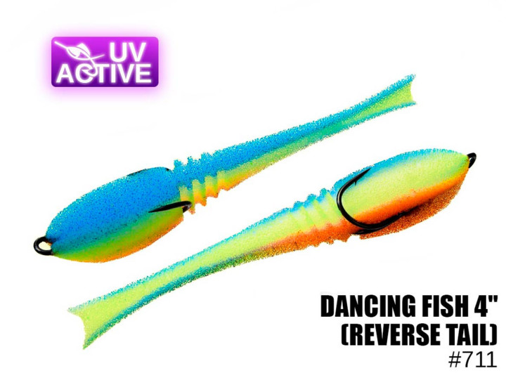 Поролоновая рыбка Dancing Fish 4" (Reverse Tail) #711 (5шт)