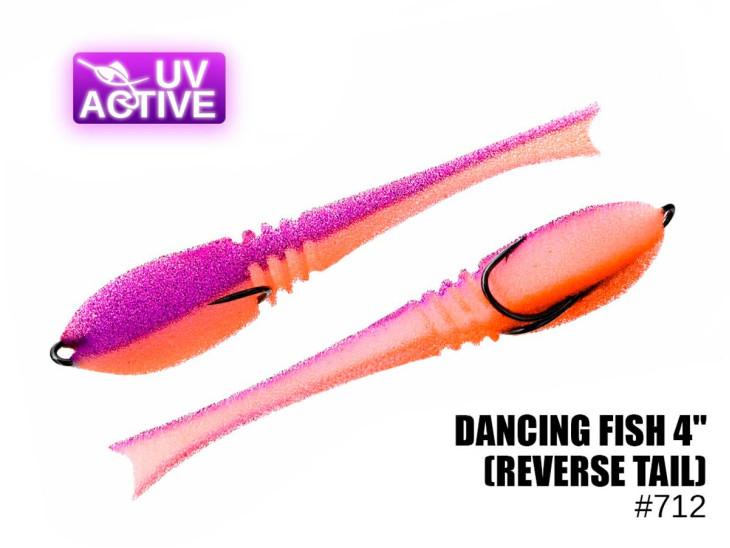 Поролоновая рыбка Dancing Fish 4" (Reverse Tail) #712 (5шт) Поролоновая рыбка Dancing Fish 4" (Reverse Tail) #712 (5шт)
