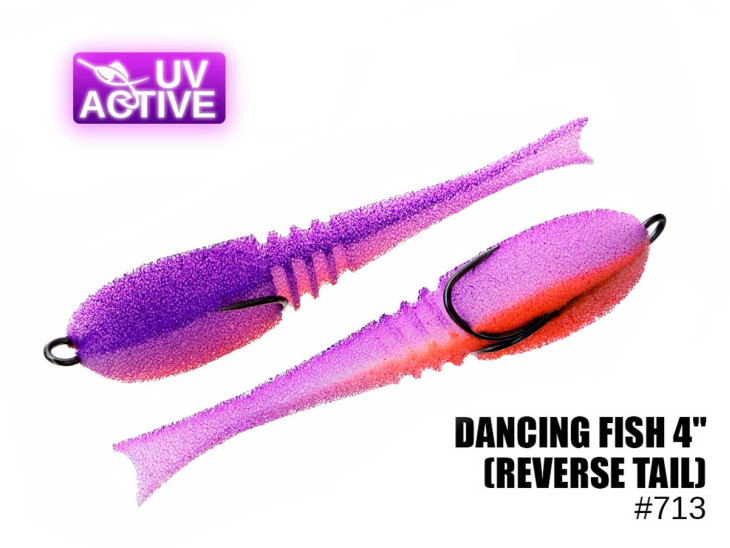 Поролоновая рыбка Dancing Fish 4" (Reverse Tail) #713 (5шт)