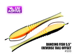Поролоновая рыбка Dancing Fish 5,5" (Reverse Tail) Офсет #103 (5шт) Поролоновая рыбка Dancing Fish 5,5" (Reverse Tail) Офсет #103 (5шт)