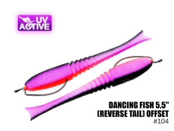 Поролоновая рыбка Dancing Fish 5,5" (Reverse Tail) Офсет #104 (5шт) Поролоновая рыбка Dancing Fish 5,5" (Reverse Tail) Офсет #104 (5шт)