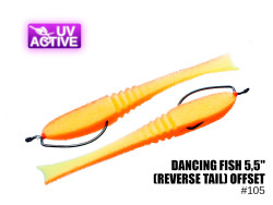 Поролоновая рыбка Dancing Fish 5,5" (Reverse Tail) Офсет #105 (5шт) Поролоновая рыбка Dancing Fish 5,5" (Reverse Tail) Офсет #105 (5шт)