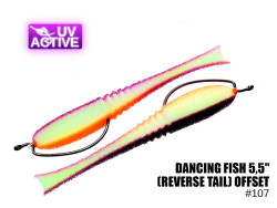 Поролоновая рыбка Dancing Fish 5,5" (Reverse Tail) Офсет #107 (5шт) Поролоновая рыбка Dancing Fish 5,5" (Reverse Tail) Офсет #107 (5шт)