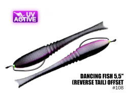 Поролоновая рыбка Dancing Fish 5,5" (Reverse Tail) Офсет #108 (5шт) Поролоновая рыбка Dancing Fish 5,5" (Reverse Tail) Офсет #108 (5шт)