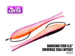 Поролоновая рыбка Dancing Fish 5,5" (Reverse Tail) Офсет #112 (5шт) Поролоновая рыбка Dancing Fish 5,5" (Reverse Tail) Офсет #112 (5шт)