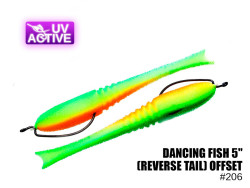 Поролоновая рыбка Dancing Fish 5" (Reverse Tail) Офсет #206 (5шт)