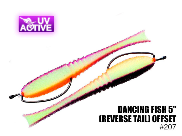 Поролонова рибка Dancing Fish 5" (Reverse Tail) Офсет #207 (5шт)