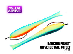 Поролоновая рыбка Dancing Fish 5" (Reverse Tail) Офсет #211 (5шт)