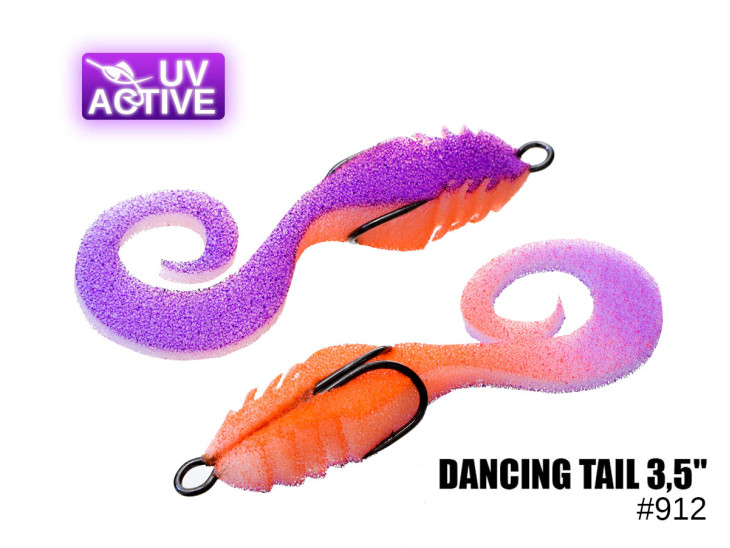 Поролоновий твістер Dancing tail 3,5" #912 (2шт)