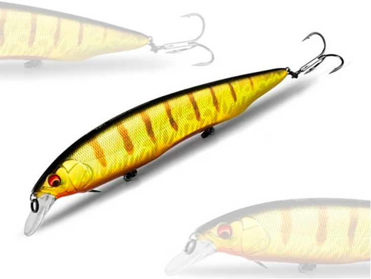 Воблер BearKing Kanata 160F цвет Q (Gold Perch)